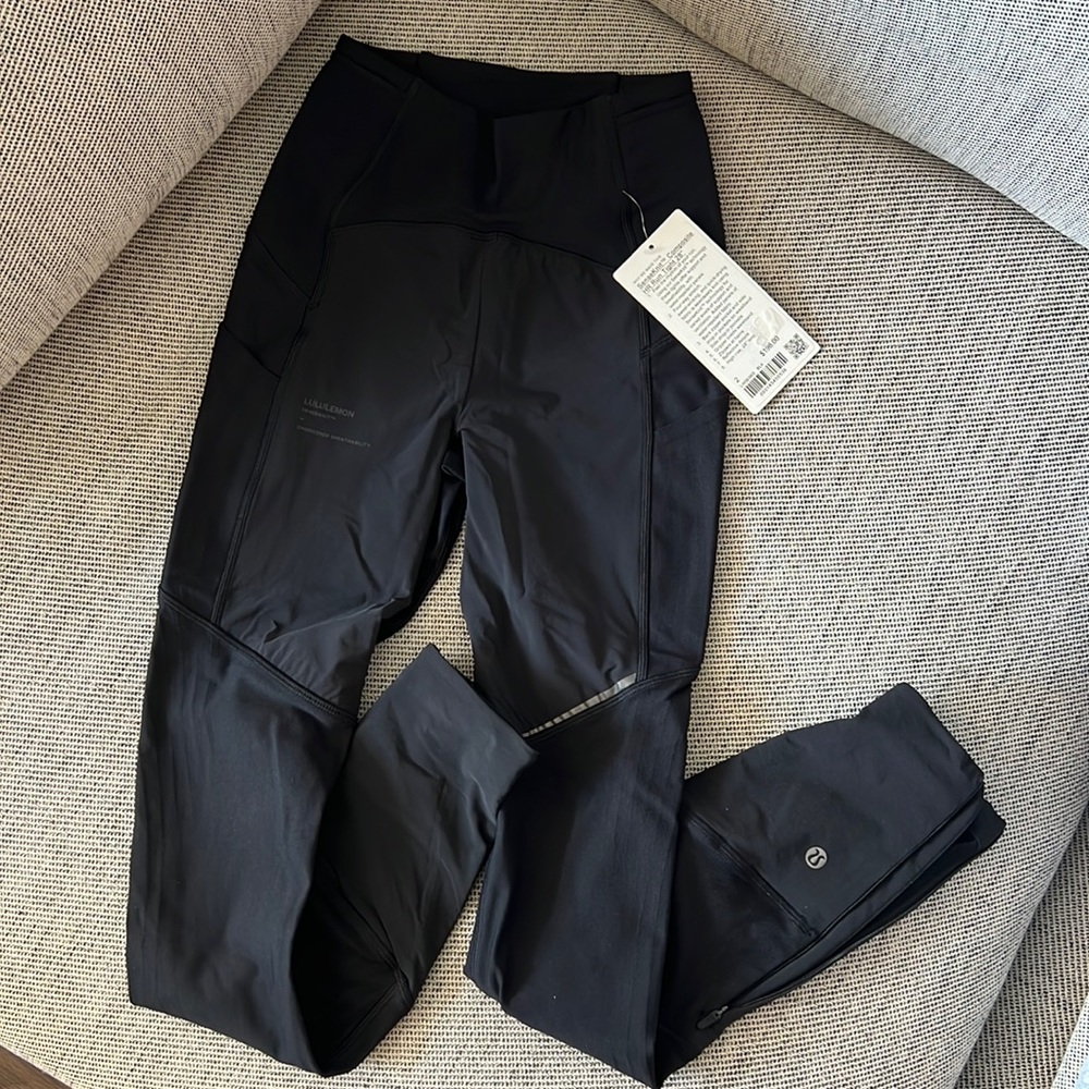 NWT lululemon SenseKnit Composite HR Run Tight 28” Size 2 in Black